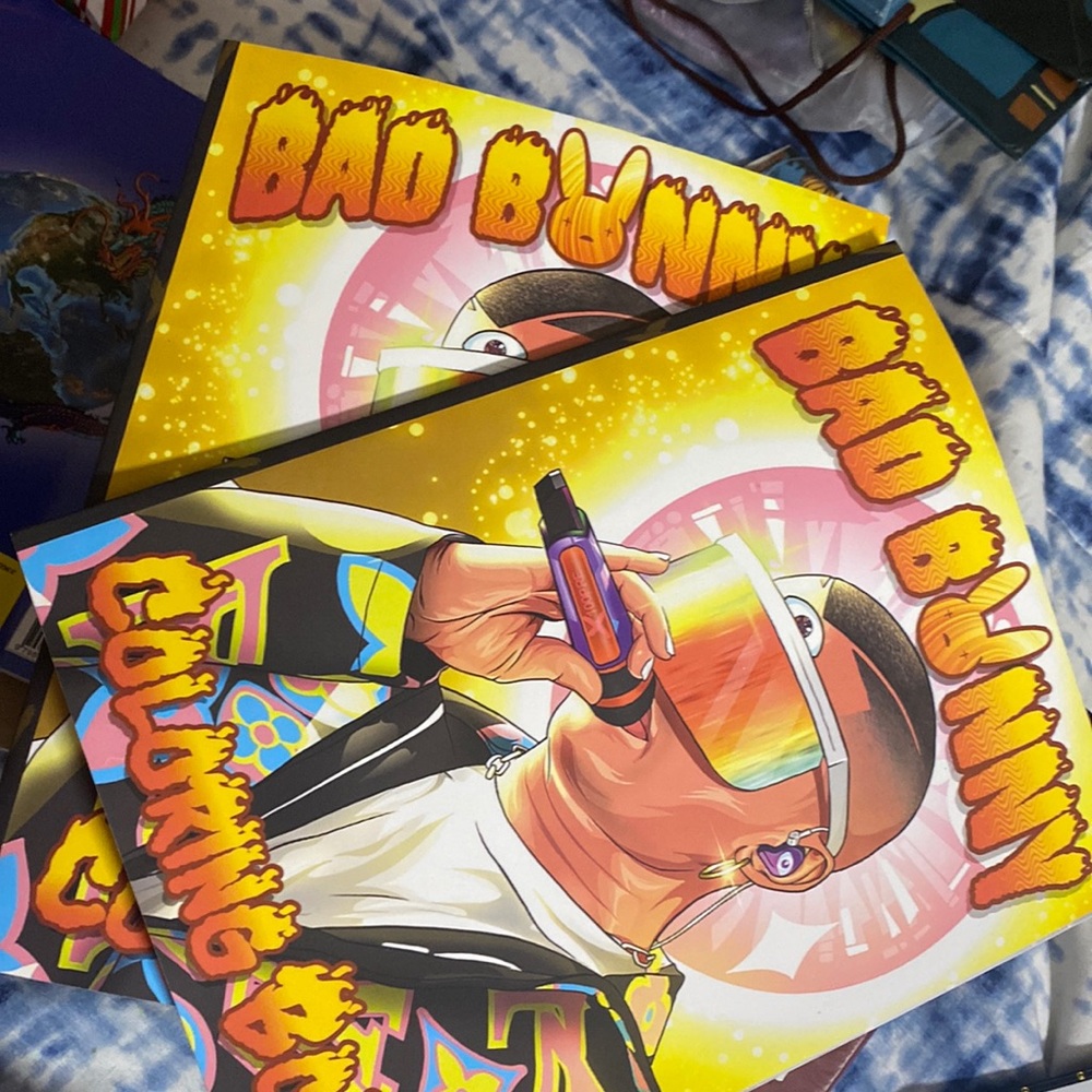 Two Bad Bunny coloring books!